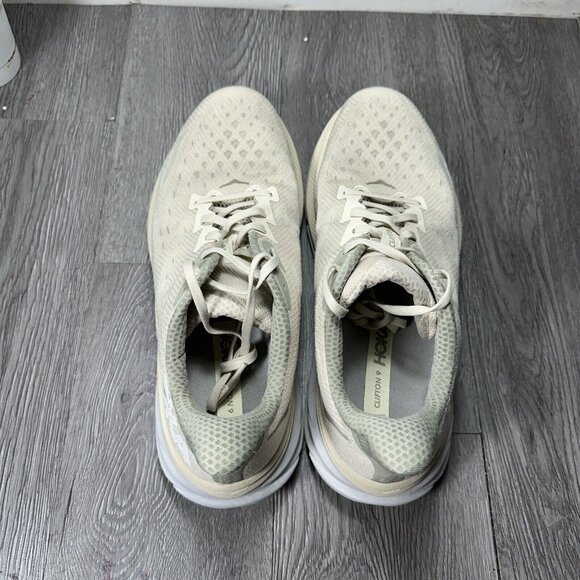 Hoka One One Clifton 9 Mens 12 D Shoes Beige Running Sneaker Gym 1127895 OKB main image 7